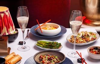 A table of Chinese food