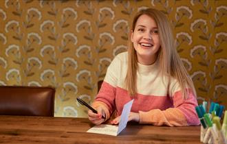 A person writing