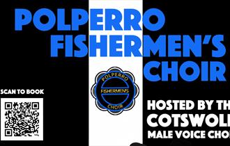 Polperro Fishermen's Choir poster with QR code