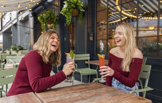 Guests enjoying cocktails