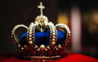 Blue and gold crown