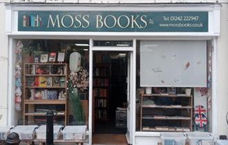 Moss Books Cheltenham store entrance