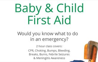 Mini First Aid at Babyland Cheltenham poster