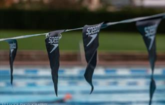 Cheltenham lido pool flags © S.L.Legge Photography.