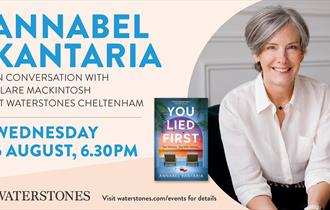 Annabel kantaria in conversation with Clare Mackintosh poster