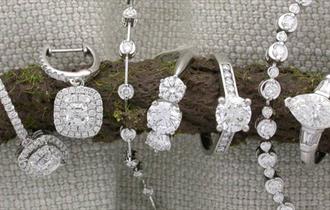 Selection of diamond rings and bracelets from Bicks of Montpellier