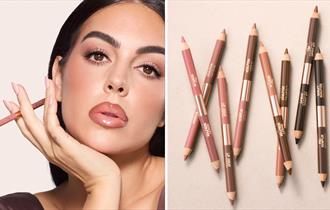 a model holding a Charlote tilbury new lip liner product