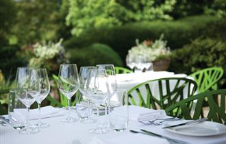 Dining on the Terrace, Cowley Manor