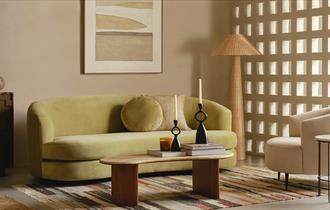 Home set with a sofas and coffee tables