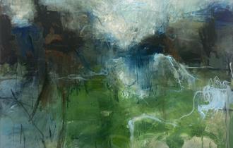 Painting entitled 'Playing in the woods' by Addy Gardner