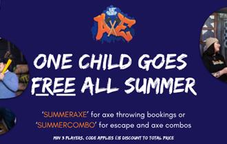 One Child Free All Summer at Eat Sleep Axe