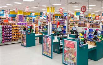 Interior of Poundland