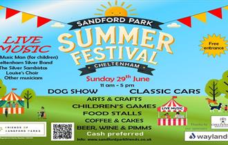 Sandford Park Summer Festival poster