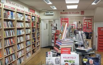 Interior of British Heart Foundation charity shop