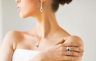 Women wearing sapphire jewellery