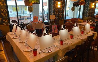 Painting party set up