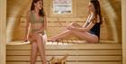 Guests enjoying the sauna