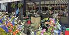Flight Club Cheltenham's flowery summer terrace