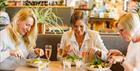 Guests eating in the restaurant