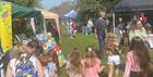 Friends and families enjoying market stalls.