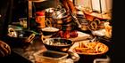 Meals being prepared in the kitchen