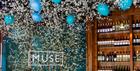 Muse Brasserie sign with balloons