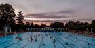 Visitors swimming at Cheltenham Lido © S.L.Legge Photography