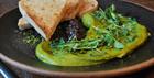 Toast with green puree