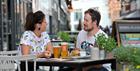 People eating outside the Brewhouse & Kitchen