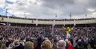 Cheltenham Festival crowds in the parade ring