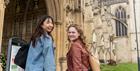 Visitors arriving at Gloucester Cathedral