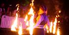 Fire twirling at the festival