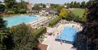 View of both pools at Cheltenham Lido