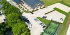 Padel Shift courts and Elsktone Studios aerial view