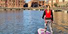 Paddle boarding on Gloucester docks