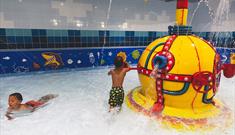 Children playing at the Splash Pad