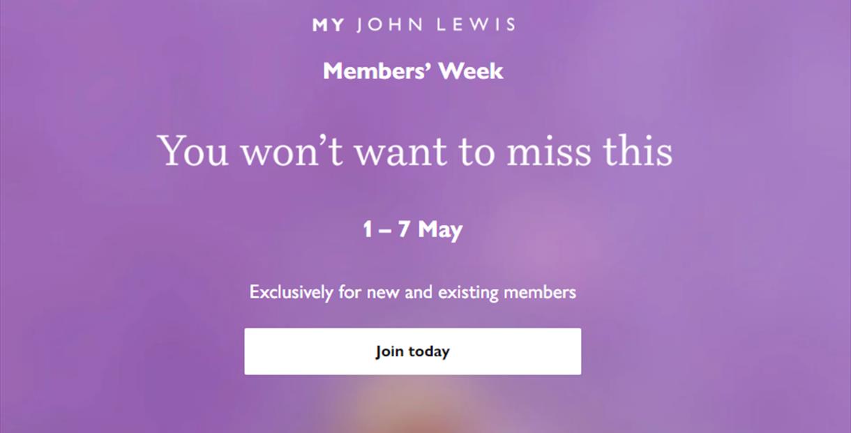 My John Lewis Members' Week
