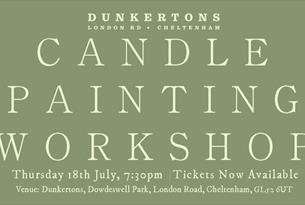 Candle Painting Workshop at Dunkertons poster