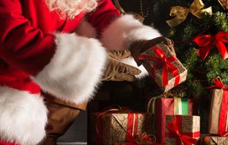 Santa with presents