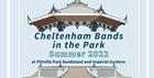 A graphic of a bandstand with the Cheltenham Bands in the Park displayed in the middle