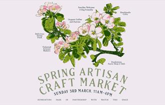 Spring Artisan Craft Market at Dunkertons image with event details.