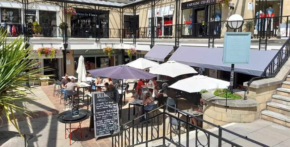 Exterior shot of Gallimores Kitchen, Montpellier Courtyard, Cheltenham.