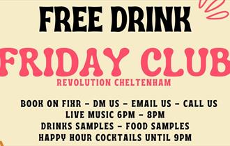 Friday club free drink promo