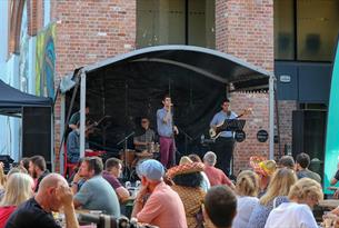 Live music at a previous Brewery Quarter event