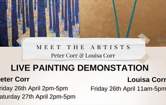 Peter Corr and Louisa Corr to Painting Cheltenham Art Fair LiVe Demo