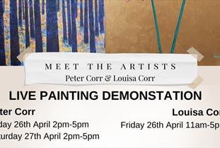 Peter Corr and Louisa Corr to Painting Cheltenham Art Fair LiVe Demo