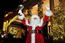 Pittville Pump Room Christmas lights switch on