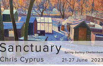 Exhibition 'Sanctuary' featuring oil paintings by artist Chris Cyprus