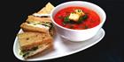 Sandwiches and soup