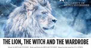The Lion, The Witch and The Wardrobe performed by University of Gloucestershire students image with a lion. 